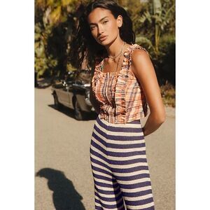 NWT ANTHROPOLOGIE Verb by Pallavi Singhee Ruffled Plaid Tank Size XL